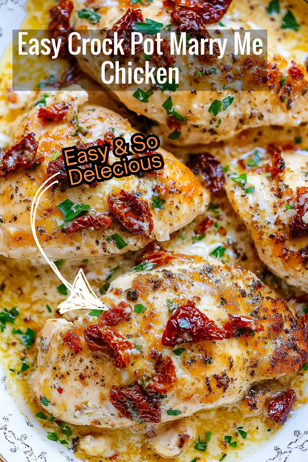 If you're looking for a simple, flavorful meal, try this Crock Pot Marry Me Chicken Recipe. Chicken breasts cook to perfection in a creamy Parmesan sauce with sun-dried tomatoes and herbs.