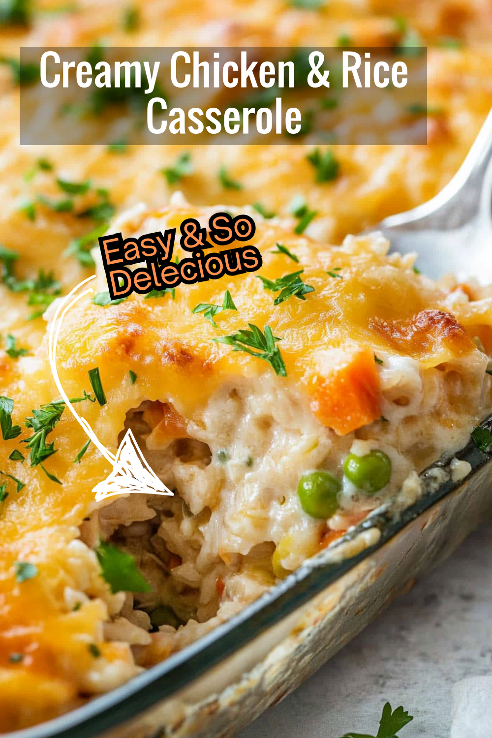 This Creamy Chicken Rice Casserole with veggies is comfort food at its best—soft rice, tender chicken, and a rich, cheesy crust. Great for any night!