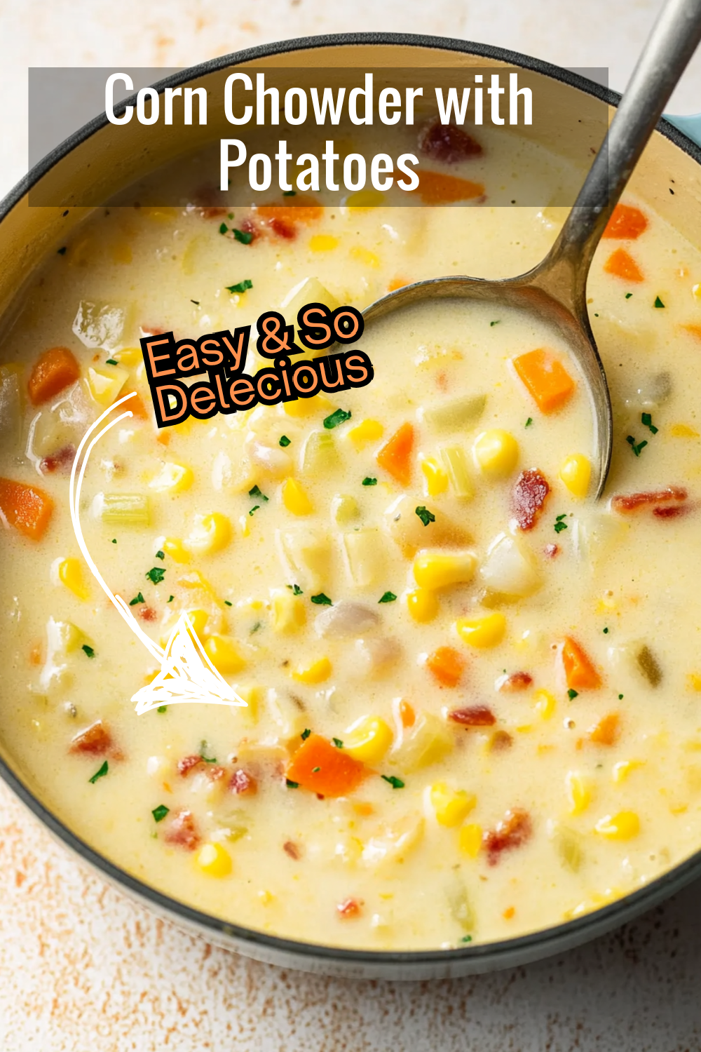 This easy corn chowder recipe features tender potatoes and sweet corn in a creamy, savory broth—perfect for when you need a quick but satisfying meal.