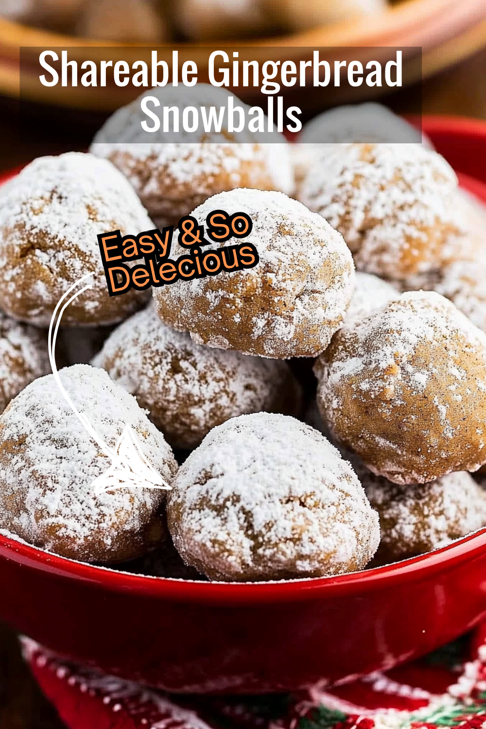 These gingerbread snowballs are great for batch baking! Bake them up for holiday parties or share them as gifts wrapped in festive boxes.