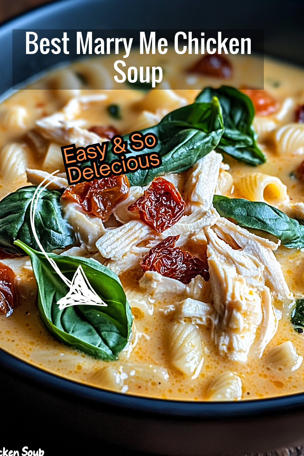 This comforting Marry Me Chicken Soup is packed with tender rotisserie chicken, hearty ditalini pasta, and a velvety broth made from chicken stock, cream cheese, and half-and-half. Perfect for a cozy night in!