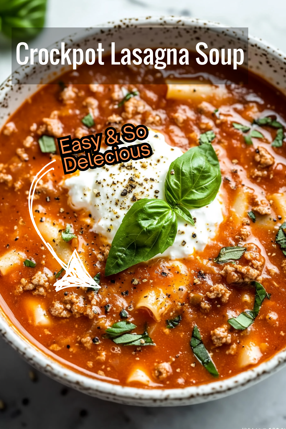 Love lasagna but hate the hassle? This easy lasagna soup has you covered with its tomato broth, beef, noodles, and creamy ricotta. Toss it all in the crockpot and let dinner cook itself!