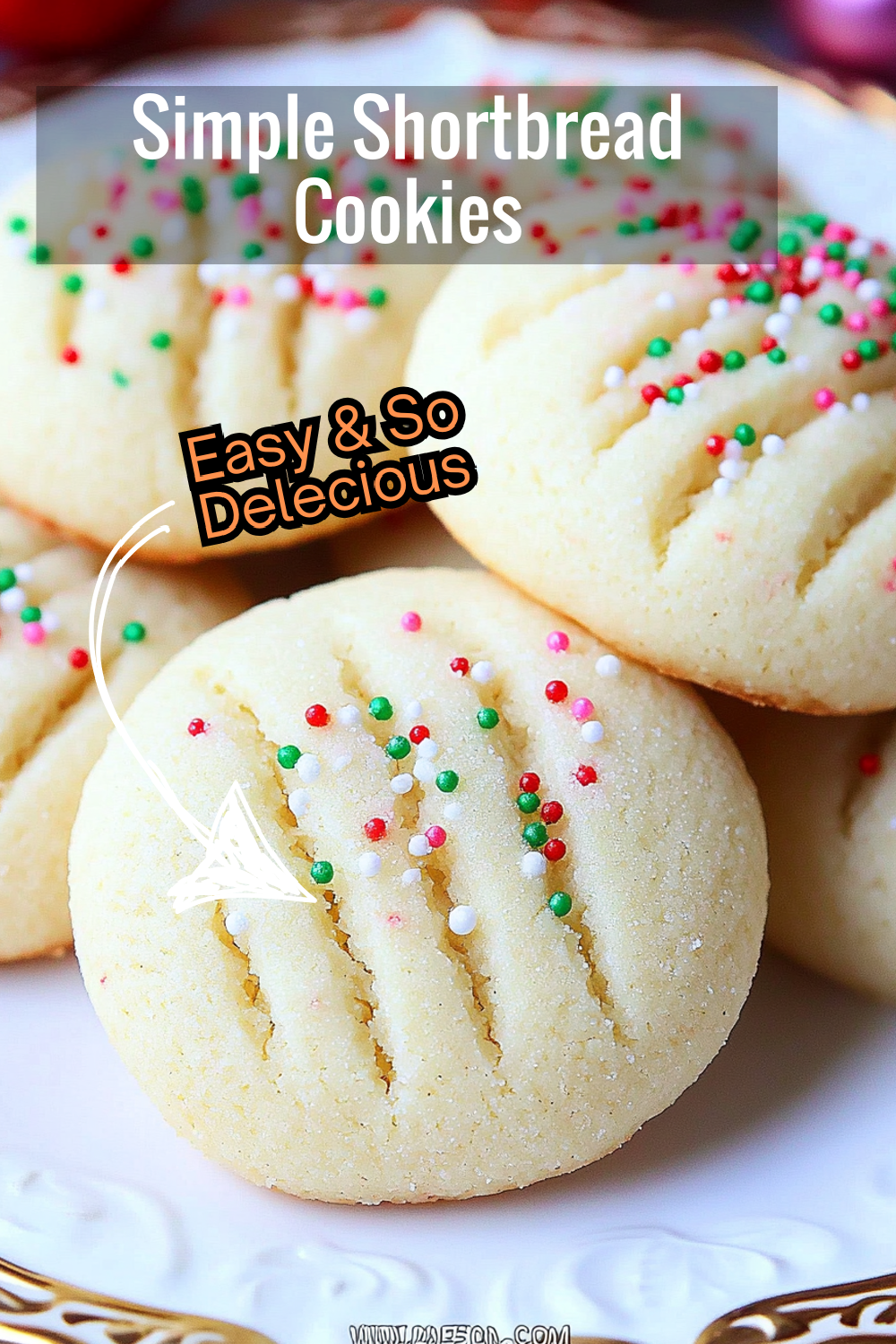 Looking for an easy shortbread cookie recipe? These classic cookies are buttery and delicate, with colorful sprinkles that make them the perfect holiday treat.