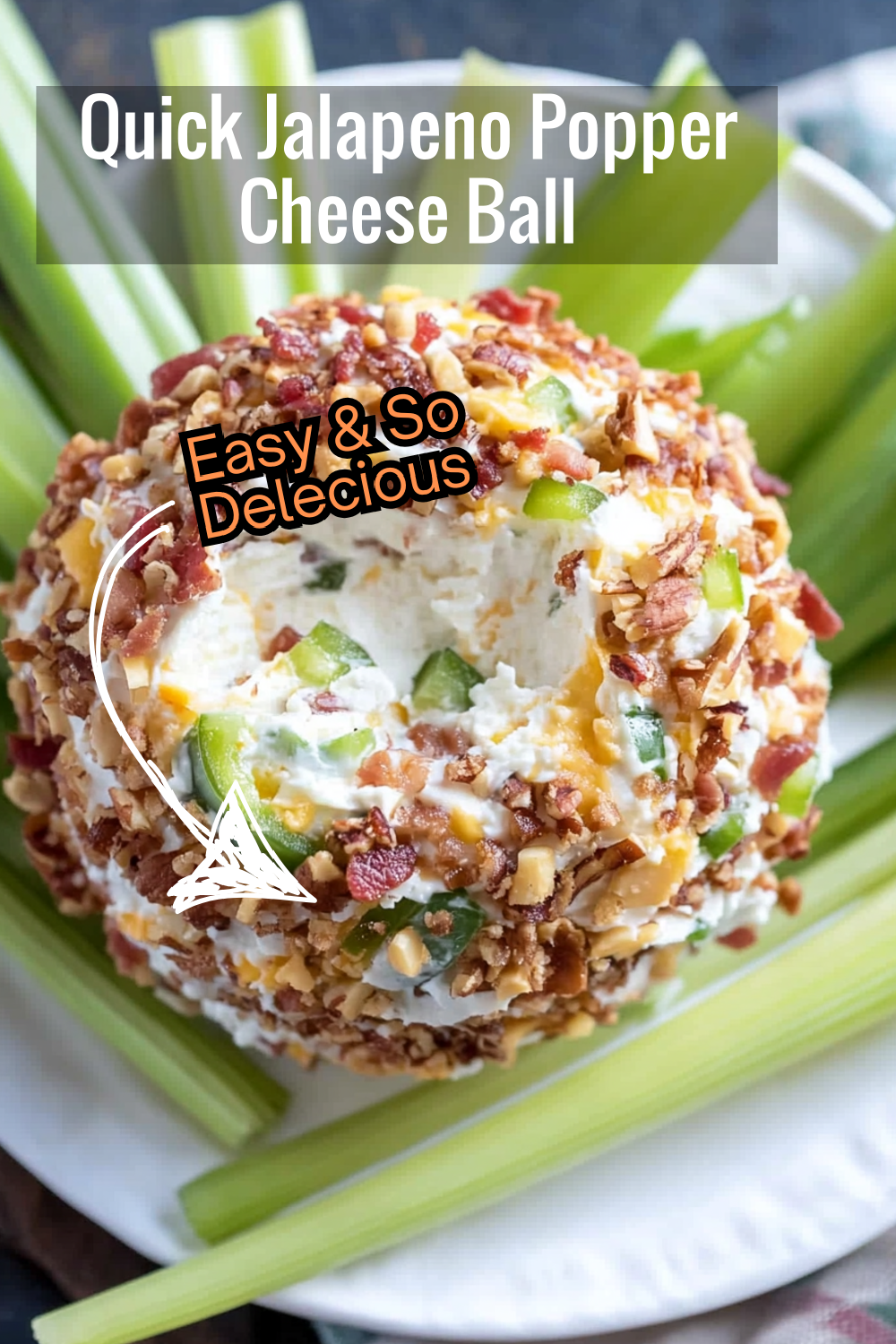 Need a quick party snack? This Jalapeno Popper Cheese Ball is easy to whip up, combining creamy cheeses, jalapeños, and crispy bacon for an unbeatable flavor!