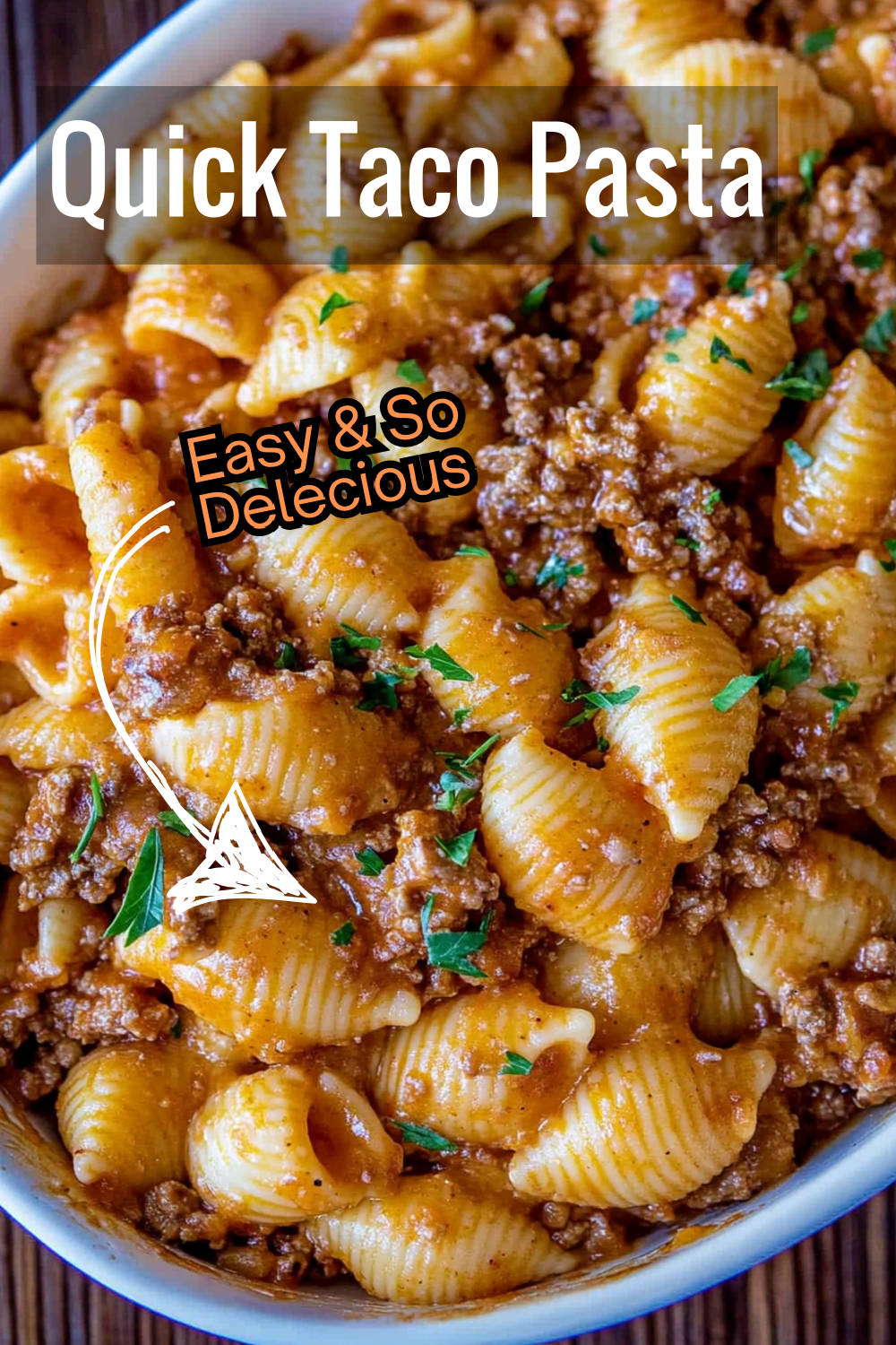 Short on time? This Taco Pasta recipe is ready in under 30 minutes and filled with taco-spiced beef, salsa, and gooey cheddar. A dinner winner every time!