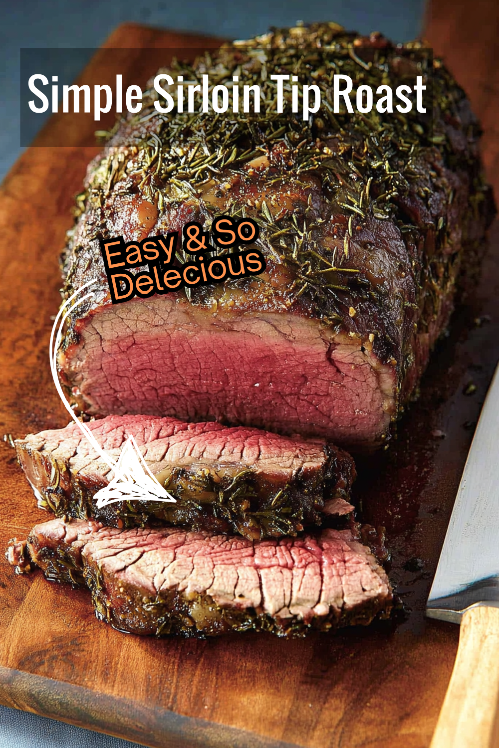 This simple sirloin tip roast recipe is an easy dinner option that packs in flavor with its herb crust. Serve up slices of juicy, medium-rare roast for a memorable meal.