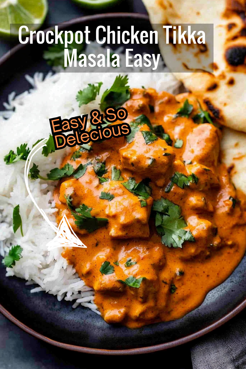 Simplify your dinner routine with this easy crockpot chicken tikka masala! A rich, creamy dish that’s perfect for a hands-off, slow-cooked meal.