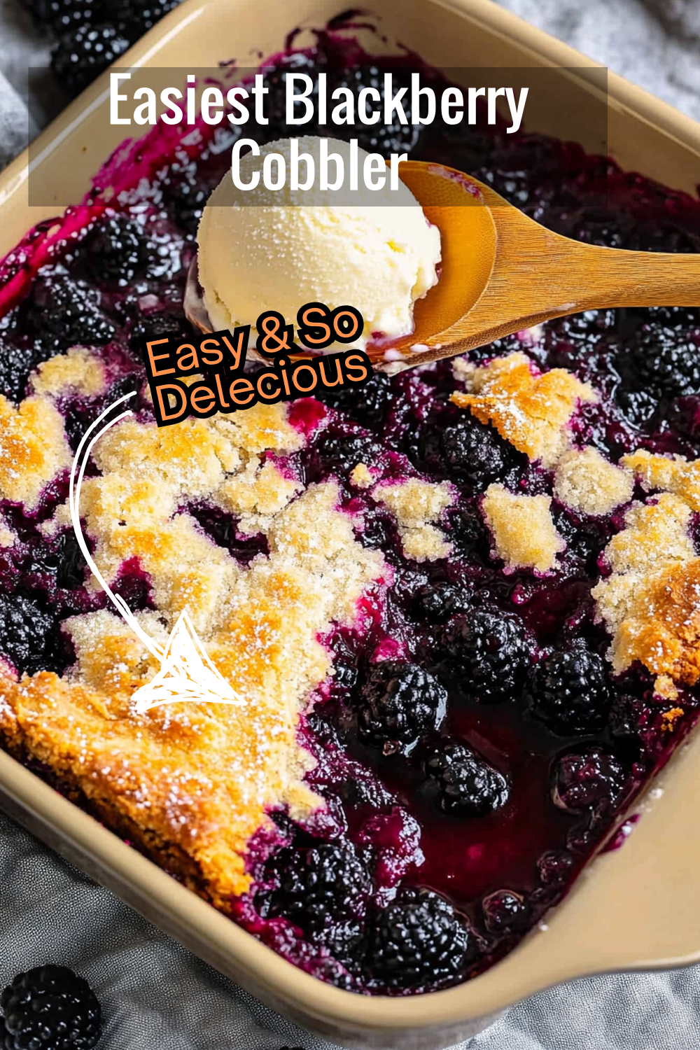 If you’re looking for a no-fuss dessert, this easy blackberry cobbler is for you. It’s made with just a few simple ingredients but packed with flavor!