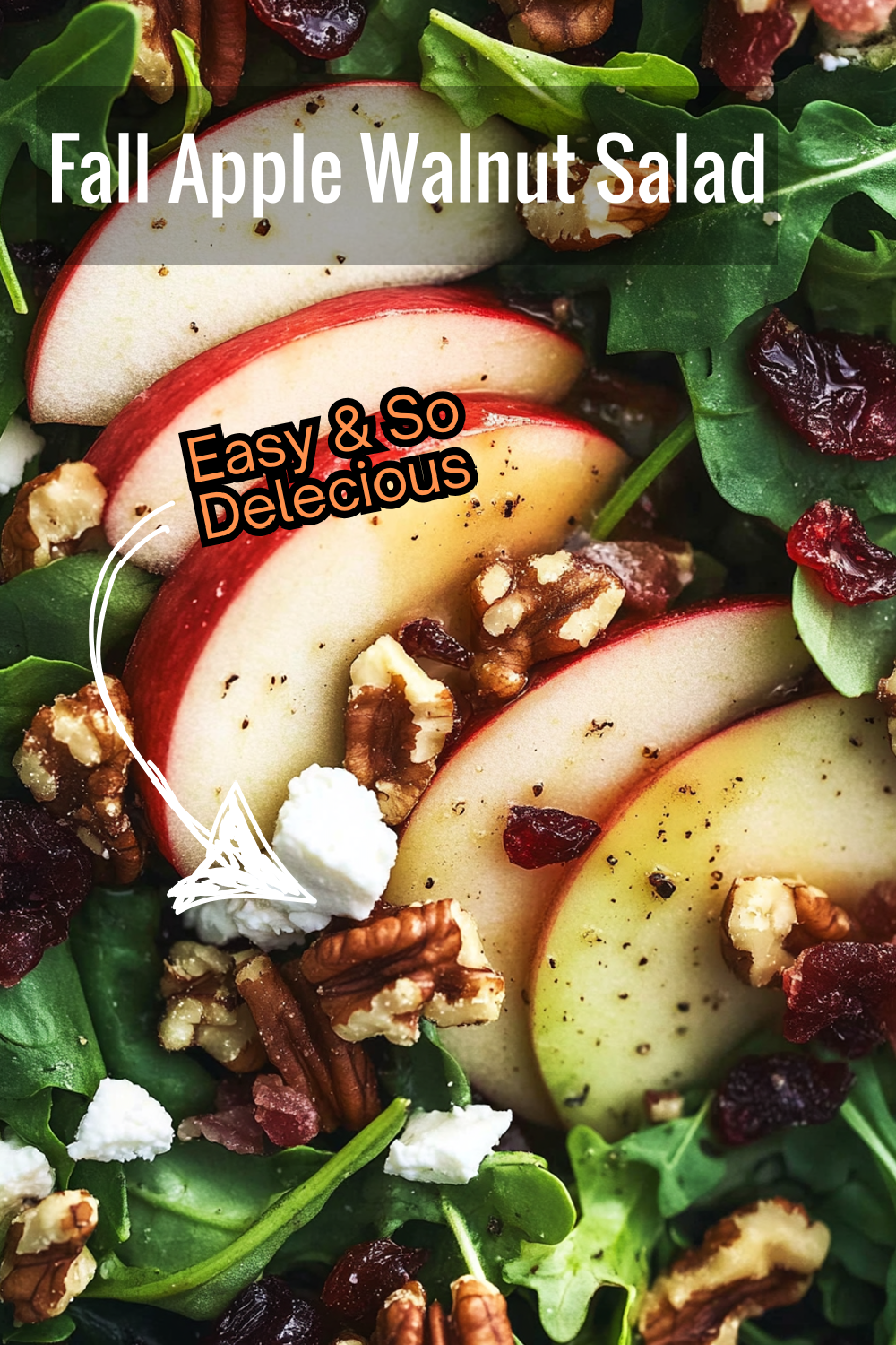 Capture the flavors of fall with apples, cranberries, walnuts, and a light apple cider dressing. Perfect for cool-weather meals!