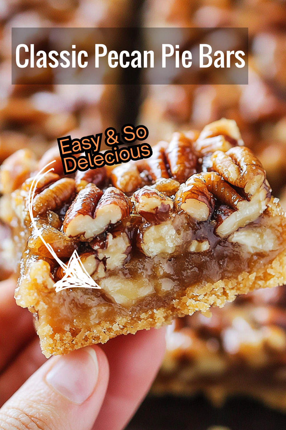 These classic pecan pie bars have a buttery shortbread crust with a sticky pecan topping. Sweet, crunchy, and perfect for the holiday table!