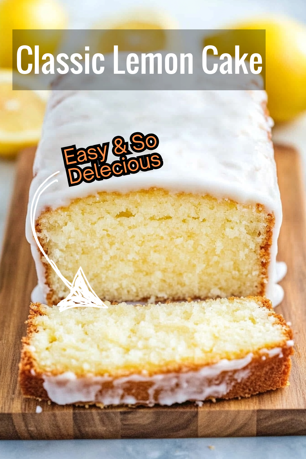 Bake a classic lemon pound cake with a tender crumb and a glossy lemon glaze. A timeless dessert that brings comfort and joy with every bite!