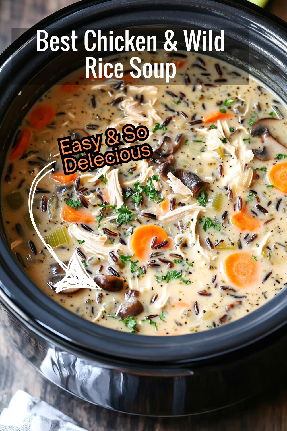 Enjoy the best mushroom chicken and wild rice soup packed with tender chicken, earthy mushrooms, and bright veggies in every bite. A touch of milk and half-and-half makes the broth incredibly smooth while herbs like rosemary and thyme add depth.