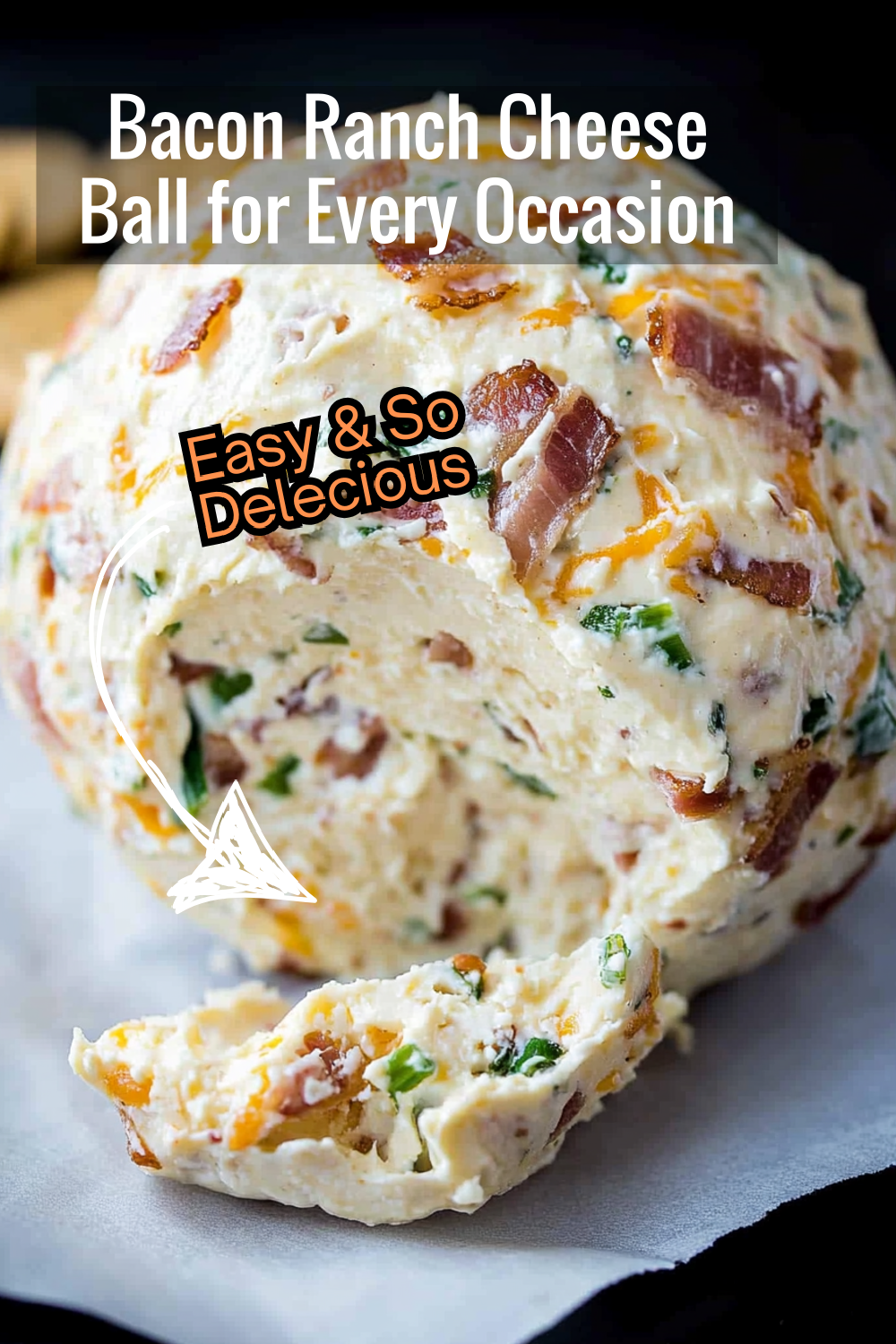 From parties to holidays, this bacon ranch cheese ball fits every event. Creamy, savory, and packed with flavor!