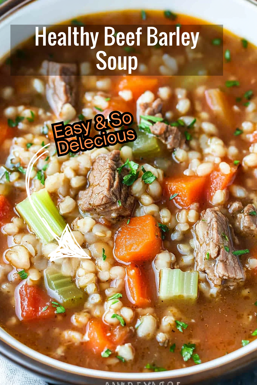 A nutrient-packed soup featuring barley, beef, and plenty of fresh vegetables. Great for meal prep or weeknight dinners!