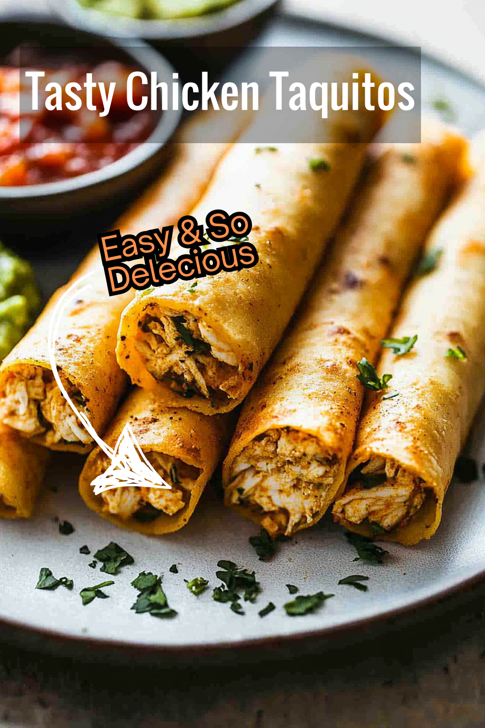 These chicken taquitos are crispy, cheesy, and full of flavor. The perfect snack for any occasion