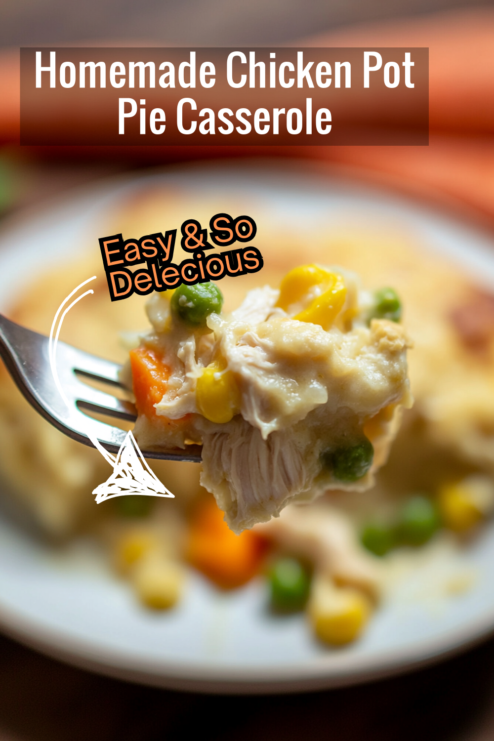 Make this homemade chicken pot pie bubble up casserole with simple ingredients like shredded chicken, veggies, and biscuits. A deliciously easy dinner option!