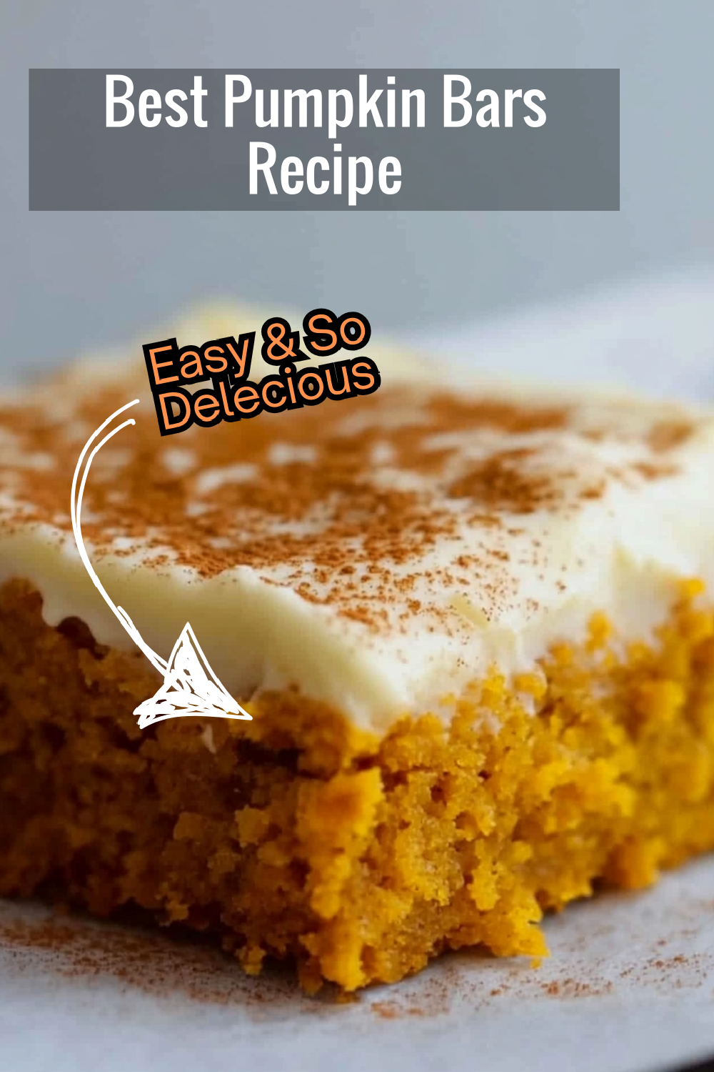 Treat yourself to the best pumpkin bars, topped with rich cream cheese frosting. A delicious fall dessert that is both flavorful and easy to make!