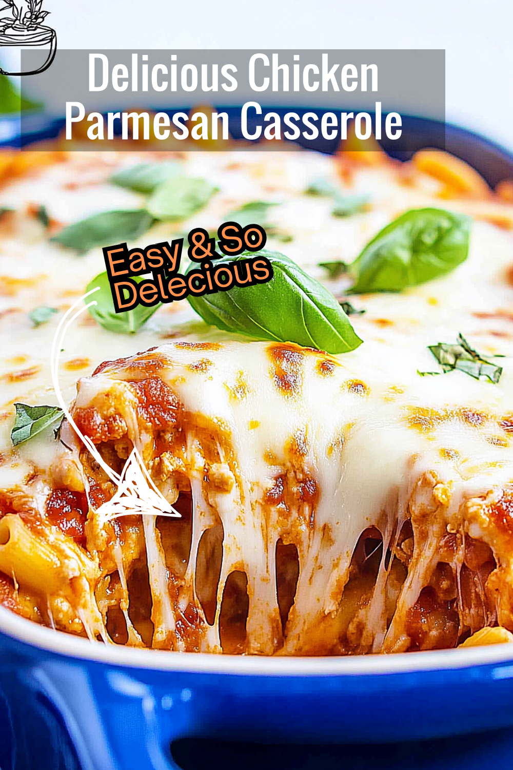 Make dinner easy with this Chicken Parmesan Casserole! Loaded with cheese, pasta, and marinara sauce, this dish is sure to satisfy your cravings.